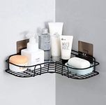 VDHJA� Multipurpose Kitchen Bathroom Shelf Wall Holder Storage Rack Corner Shelf Storage Box Strong Suction Cup Shower Rack Self