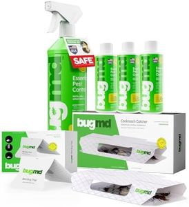 BugMD Essential Pest Control Concentrate (3 Pack) with Spray Bottle 32 oz, BugMD Cockroach Catcher (1 Pack) and BugMD Bed Bug Trap (1 Pack) Bundle