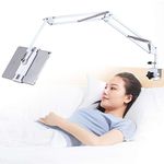 Tablet Stand Adjustable,Foldable Tablet Stand for Bed,Aluminum Universal Flexible Tablet Holder with 360 Degree Rotation for iPad/iPhoneX/iPad Pro/N-Switch,or Other 4.5~12.9 Inches Devices (White)