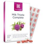 Healthspan Milk Thistle Complete (90 Tablets) | 50mg Milk Thistle Extract | with B Vitamins, Calcium & Choline to Support Your Digestive Health & Liver Function | Vegan Friendly