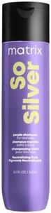Matrix So Silver Purple Toning Shampoo, Neutralises Unwanted Yellow Undertones and Illuminates Colour, 300ml, For Blonde, Platinum, Grey and Silver Hair