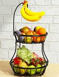 2-Tier Fruit Basket Bowl Stackable 