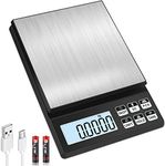 Digital Kitchen Scale, [5kg/0.1g] Diyife Rechargeable Food Scale,High Precision Pocket Food Scale with LCD Display, Tare Function Stainless Steel Platform, Digital Scale for Food, Medicin，Jewelry