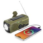 URPRO Emergency Solar Radio, Portable Hand Crank Radio with AM/FM, 1200 mAh Rechargeable Power Bank, SOS Alarm, LED Torch Dynamo Radio, USB Mobile Phone Charger for Outdoor Camping and Hiking