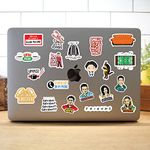 MCSID RAZZ - Friends TV Series Vinyl Stickers (Pack of 5 Sheets) - for Laptop, MacBook, Mobile Phone, Refrigerator, Notebook, Closet etc. - Officially Licensed by Warner Bros. (USA)…