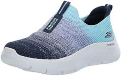 Skechers Women's Go Walk Flex Cali Sunset Sneaker, Navy/Aqua, 10 US