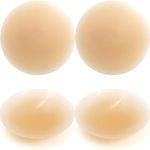 ModoSlim 2 Pairs Pasty Nipple Covers - Non Adhesive Nipple Coverage for Woman Petals Breast Pasties Reusable Nude