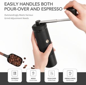TIMEMORE Manual Coffee Grinder – All-Metal, Folding Handle, Black