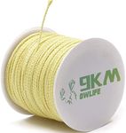 9KM DWLIFE Braided Kevlar Cord, 100lb 0.8mm 100Ft, High Tensile Strength, Abrasion, Flame Retardant, Kite String, Fishing Line, Model Rocket Shock, Hammock Tarp Ridgeline, Tactical Survival Paracord