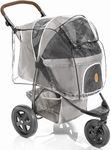 Rain Cover for Dog Pram for Medium and Large Dogs - Dog Stroller Rain Cover with Rear Side Entry, Ventilation Holes and Peek a Boo Window - Transparent