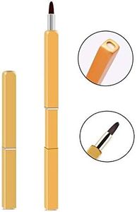 Exquisite Professional Lip Brush Applicators-Retractable Lipstick Brushes- Lipstick Gloss Makeup Brush Tool For Women and Girls (Gold)