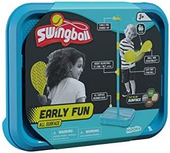 Early Fun All Surface Swingball | for Ages 3+ Introduction to Swingball | Foam Ball and Little Hands Bats | Tangle Free Top Spinner | All Surface Base