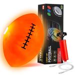 Toysery Light Up Football - Glow in The Dark LED Ball - Football for Night Sports - Fun Boy Toys for Beach and Backyard - Outdoor Sports Birthday Gifts for Boys Ages 3 and Above (Orange)