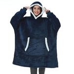 Wearable Blanket, Oversized Hoodie, Fleece Sweatshirt, Blanket with Pockets and Sleeves, Gift for Women Men Kids