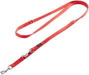 Vitazoo Dog Lead for Training - 3 m - Nylon Graphite Double Leash for Small Medium & Large Dogs - Adjustable Leads up to 4 Different Lengths - Red