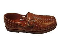 Sunsteps Victor Men's Hand Woven Leather Huarache Medium Sandal for All-Day Comfort (Medium Width), Medium Brown, 12