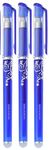 worison 3 Pc 0.35MM Erasable Gel Pens Blue Ink Rollerball Pens Rub-Out Friction Pens