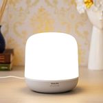 Philips 10W Wi-Fi Smart LED Table Lamp with Music Sync, Voice Control & Dimmable Feature | Color Changing Bedside Lamp for Home & Decoration | Alexa & Google Assistant Compatible | Multicolor (Hero)