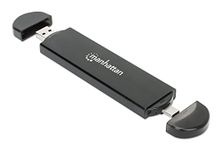 Manhattan USB to SDD M.2 NVMe and SATA 130639 Connection USB 3.2 Gen 2 Type-C Male and Type-A Male, for SSDs 2230/2242/2260/2280 with M Key or B+M Key