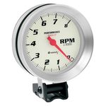 Equus 8068 3-3/8" Tachometer (DIS), White with Aluminum Bezel