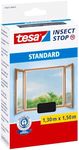 tesa Insect Stop Hook & Loop STANDARD for Windows - Self Adhesive Window Fly Screen - Cut to Desired Size - in Anthracite, 130 cm x 150 cm