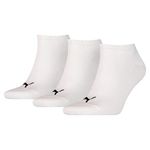 PUMA Unisex Puma Sportive Sneaker Sock 3 Pair Pack White, 9 - 11 UK