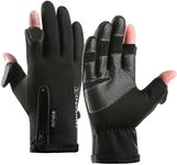 LJCUTE Winter Fingerless Fishing Gl