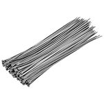 Bolt Dropper Zip Ties Pack of 100-12'' Gray Heavy Duty Cable Ties - 40lb Strength Self-Locking Nylon Wire Ties - Weather-Resistant Zip Tie for Cable Management and Securing Various Items