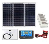 Lowenergie Poly Solar Panel Battery Charging Kit with Charger Controller & Mounting Bracket Set. for Caravans, Motorhomes, Boats & Any Flat Surface (30w)