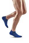 CEP - THE RUN COMPRESSION SOCKS NO SHOW for men | Extra short running socks in blue with compression | Regenerating compression socks for men | Size IV | L