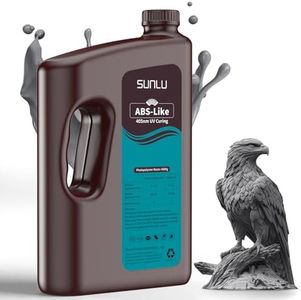 SUNLU 4000G ABS Like Resin for 3D Printer, 405nm UV Curing Photopolymer Rapid 3D Resin for 2K 4K 6K 8K LCD/DLP/SLA 3D Printers, Non-Brittle & High Precision & Low Shrinkage, 4KG,Dark Grey