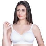 TRYLO Women's Non-Wired Bra (Bestie_White_36D)