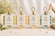 The Divine Aroma Co. Scentra Wax Sachet Air Freshener Set of 4 for Wardrobe, Drawer & Closet | Fragrance Sachets for Cupboard & Linen Storage | Linen Veil, Cotton Canopy, Silk Air & Amber Drape