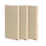 Timber Acoustics® | Sound Absorption Panels | Rockwool® | German Pine | Room Acoustics & Soundproofing | 2' x 4' x 3" [SET OF 3] NRC > 0.90 (Beige)