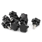 Uxcell a15112100ux0103 M8x15 mm Male Thread Plastic Star Shaped Head Clamping Knob Grip (Pack of 10)