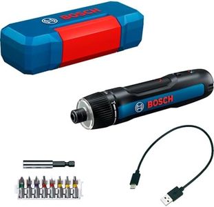 Bosch Professional Bosch GO 3 Cordless Screwdriver with 8-Piece Bit Set, Bit Holder, USB-C Cable, Mini Case