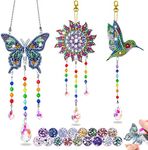 Gifts for 6 7 8 9 10 Year Old Girls Boy: Arts and Crafts Toy for Kids Age 8-10 Diamond Painting Kits Presents for 5-12 Year Old Girl Toys Wind Chime Crystal Suncatchers for Windows Garden Decorations