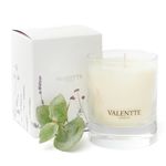 Soy Wax Scented Candle, Aromatherapy Essential Oils, Natural Ingredients, Long Lasting Fragrance, 40 Hours Burning Time, Made in The UK (Lemongrass and Rosemary, 150g) - Valentte