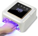 YOKEFELLOW Cordless Nail Lamp - UV LED Nail Dryer Light for Gel Nails Lamp with 4 Timers 72W LED Nail Light Fast Curing Lamp for Gel Polish