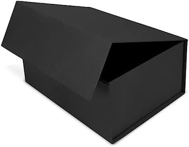 Verpackungswelt Caja de regalo con tapa | 45 x 35 x 20 cm | Caja de regalo con cierre magnético | Perfecto para cumpleaños, boda, Navidad, nacimiento | embalaje de regalo en negro natural