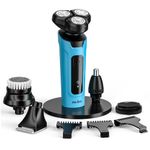 Sejoy Electric Razor for Men face, Shavers for Men pubic Hair and Beard, 5 in 1 Dry Wet Waterproof Rotary Men's Face Shaver Razors, Cordless USB Rechargeable for Shaving, Gift for Dad Husband Mens