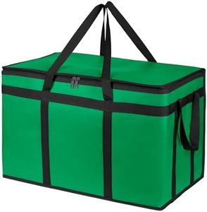 Bodaon Insulated Food Delivery Bag, XXXL Pizza Delivery Bags for Hot/Cold Food, Commercial, Large Capacity Reusable Warming Bag, Catering Cooler Bag for Delivery, Warmers for Parties (Green, 1Pk)