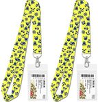 Lanyards for Cruise Key Cards [2 Pack] in 2024 & 2025 with Waterproof Key Cruise Card Holder (Yellow)