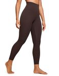 CRZ YOGA Butterluxe Yoga Leggings 28'' - High Waisted Womens Workout Lounge Pants Buttery Soft, Hot Fudge Brown, Large