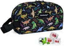 Cerbonny Small Cooler Bag Freezable Lunch Bag for Work School Travel,Small Lunch Bag,Small Insulated Bag for Kids/Adults,Freezer Lunch Bags,Mini Lunch Bag Fit for Yogurt,Suit for 3+(Black Dinosaur)