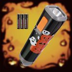 EverBrite Halloween Torch for Kids, Small Children Flashlight, Pocket LED Torch with Clip for Reading, Camping, Batteries Included, Black