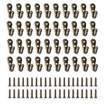 40Pcs Wall Mounted Hooks, Retro Single Coat Hook Mini Robe Hooks Single Hook Back of Door with 80Pcs Screws, Shower Metal Cloth Hanger Hook Small Vintage Bronze Hooks for Bedroom Bathroom Kitchen