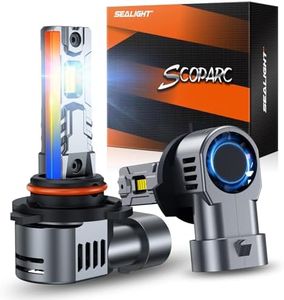 SEALIGHT 2024 Upgraded 9012/HIR2 LED Headlight Bulbs, 1:1 Mini Size S2S 26000LM 700% Brightness 6500K 14000RPM Cooling Fan, Halogen Replacement, Plug-N-Play, Pack of 2