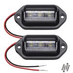 Xnourney 2PCS LED Number Plate Light, 12V-24V DC Waterproof 6-SMD License Plate Lamp Taillight, For Truck SUV Trailer Van RV Boats as Step Courtesy Light, Dome/Cargo Lights