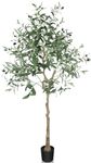 YOLEO 5FT Artificial Olive Tree Tall Faux Potted Olive Tree with Lifelike Olive Leaves Fake Silk Olive Plant for Living Room Bedroom Balcony Corner Office Indoor Decor